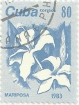 Stamps Cuba -  FLORA. JAZMÍN MARIPOSA. YVERT CU 2476
