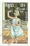 Stamps Cambodia -  DANZA TRADICIONAL. TEP ABSARA. YVERT KH 545