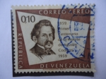 Stamps Venezuela -  Agustín Codazzi, 1859-1959 - Primer Centenario de su Muerte.