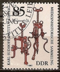 Sellos de Europa - Alemania -  Colección de Historia Médica de Karl Sudhoff,instituto en Leipzig-DDR. 