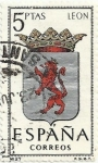 Stamps Spain -  ESCUDOS DE CAPITAL DE PROVINCIA. GRUPO III. Nº 27. LEÓN. EDIFIL 1553