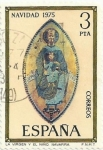 Stamps Spain -  (65).NAVIDAD 1975. LA VIRGEN Y EL NIÑO. NAVARRA. EDIFIL 2300