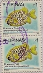 Sellos de Asia - Filipinas -  Pez Piña 