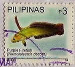 Sellos del Mundo : Asia : Filipinas : Gobio púrpura - dardo de fuego