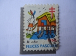 Stamps Venezuela -  El Indio (Dibujo Infantil) - Felices Pascuas 1960.(Sociedad Antituberculosis)
