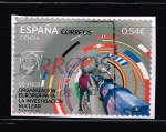 Stamps Spain -  Ciencia  60 años Organización Europea para la investigación Nuclear