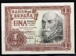 monedas de Europa - Espa�a -  Anverso de billete de 1 peseta del Banco de España