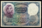 monedas de Europa - Espa�a -  Anverso de billete de 50 pesetas del Banco de España