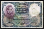 monedas de Europa - Espa�a -  Anverso de billete de 50 pesetas del Banco de España