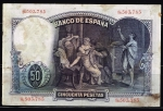 monedas de Europa - Espa�a -  Reverso de billete de 50 pesetas del Banco de España