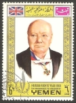 Stamps Yemen -  261 - Año de los derechos del hombre, Churchill