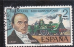 Stamps Spain -  125 aniversario ferrocarril Barcelona-Mataró (21)