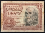 monedas de Europa - Espa�a -  Anverso de billete de 1 peseta del Banco de España
