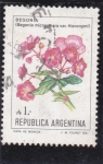 Stamps Argentina -  Begonia