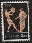 Stamps : Europe : Greece :  Tokyo 1964 - Discus thrower