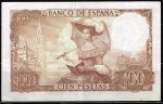 monedas de Europa - Espa�a -  Reverso de billete de 100 pesetas del Banco de España