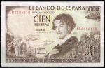 monedas de Europa - Espa�a -  Anverso de billete de 100 pesetas del Banco de España