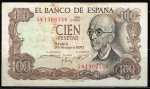 monedas de Europa - Espa�a -  Anverso de billete de 100 pesetas del Banco de E