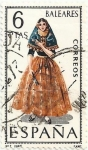 Stamps Spain -  TRAJES TÍPICOS ESPAÑOLES. GRUPO I. Nº 7. ILLES BALEARS. EDIFIL 1773
