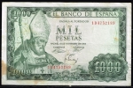 monedas de Europa - Espa�a -  Anverso de billete de 1.000 pesetas del Banco de España