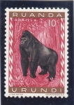 Stamps : Africa : Rwanda :  gorila