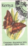 Sellos de Africa - Kenya -  mariposa