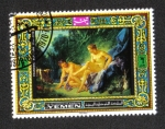 Stamps Yemen -  François Boucher 1703 - 1770