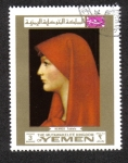 Stamps Yemen -  'Fabiola' by Henner