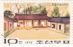 Stamps North Korea -  casas típicas