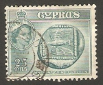 Stamps Cyprus -  162 - Elizabeth II y moneda antigua de Paphos