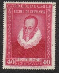Stamps Chile -  Miguel de Cervantes Saavedra (1547-1616)