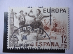 Stamps Spain -  Europa CEPT - Baile Popular La Jota.