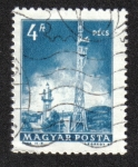 Stamps Hungary -  Torre de la televisión , Pécs