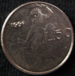 monedas de Europa - Italia -  1991 (Reverso)