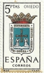 Stamps Spain -  ESCUDOS DE CAPITAL DE PROVINCIA. GRUPO III. Nº 36. OVIEDO. EDIFIL 1562
