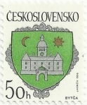 Sellos de Europa - Checoslovaquia -  ESCUDOS DE CIUDADES CHECOSLOVACAS. ESCUDO DE BYTCA. YVERT CS 2844