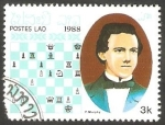 Stamps Laos -  Murphy, campeón de ajedrez