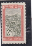 Stamps Madagascar -  transporte en parihuelas