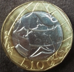 monedas de Europa - Italia -  1998 (Reverso)