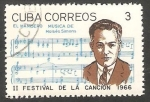 Stamps Cuba -  II Festival de la canción, Moisés Simons