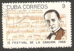 Sellos de America - Cuba -  II Festival de la canción, Alejandro Caturla