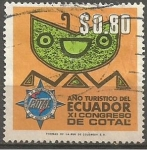 Stamps Ecuador -  AÑO  DEL  TURISMO  DE  ECUADOR.  DIFERENTES  PETROGLIFOS.