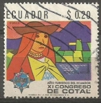 Sellos de America - Ecuador -  AÑO  DEL  TURISMO  DE  ECUADOR.  MUJER  DE  OTAVALO.