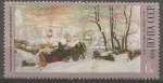 Stamps Russia -  PAISAJE  DE  INVIERNO.  PINTURA  DE  B. M. KUSTODIEV.