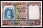 monedas de Europa - Espa�a -  Anverso de billete de 500 pesetas. 
