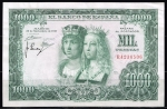 monedas de Europa - Espa�a -  Anverso de billete de 1000 pesetas. 