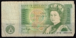 monedas de Europa - Reino Unido -  Anverso de billete de 1 libra.