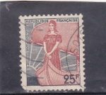 Stamps France -  Marianne en barca