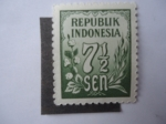 Stamps Indonesia -  Cifras 7, 1/2 sen-Republik Indonesia.