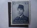 Sellos de Asia - Indonesia -  Achmed Sukarno